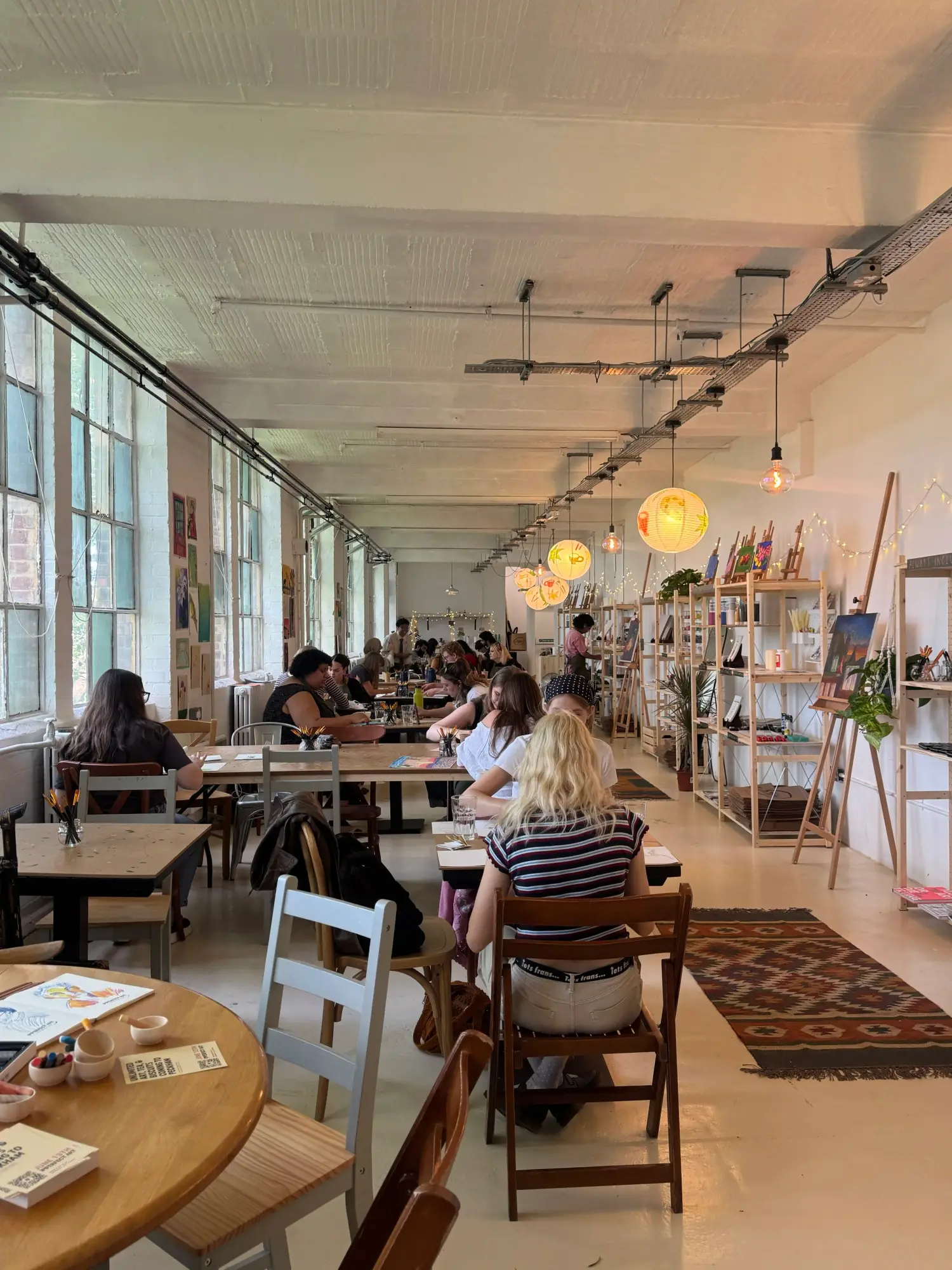 Peckham studio painting session