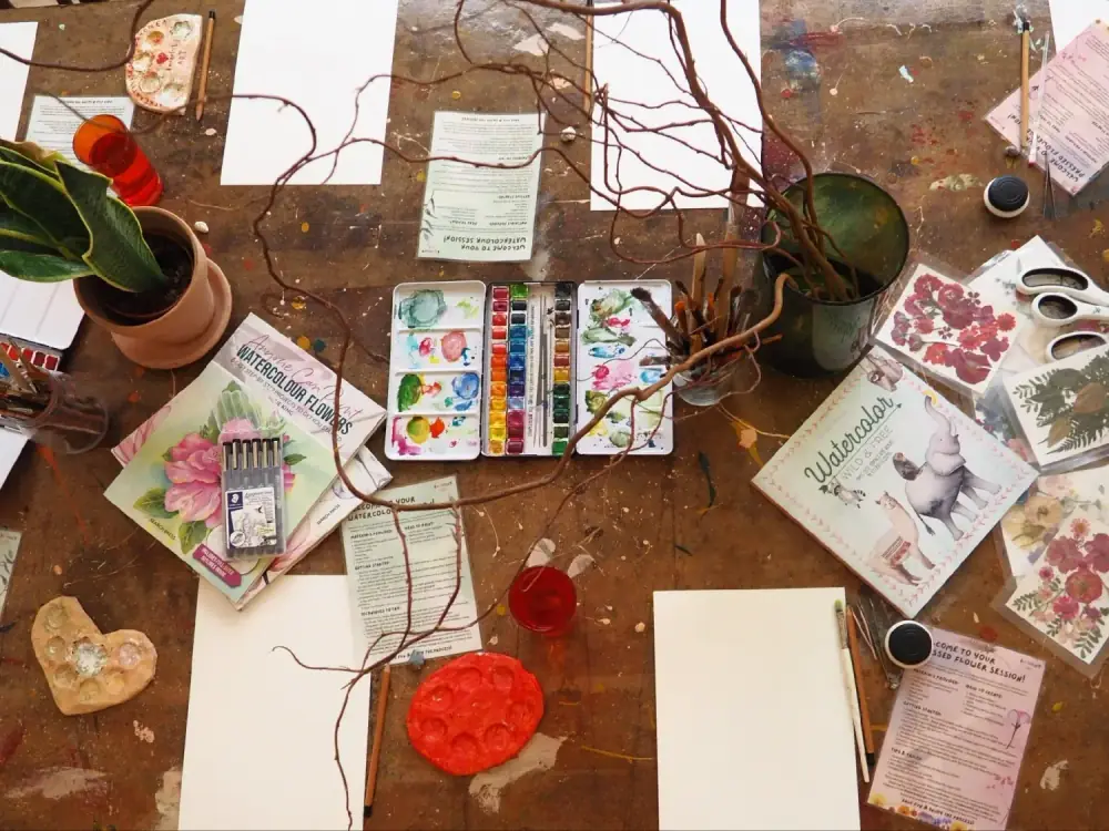 Art supplies at Imperfect Art
