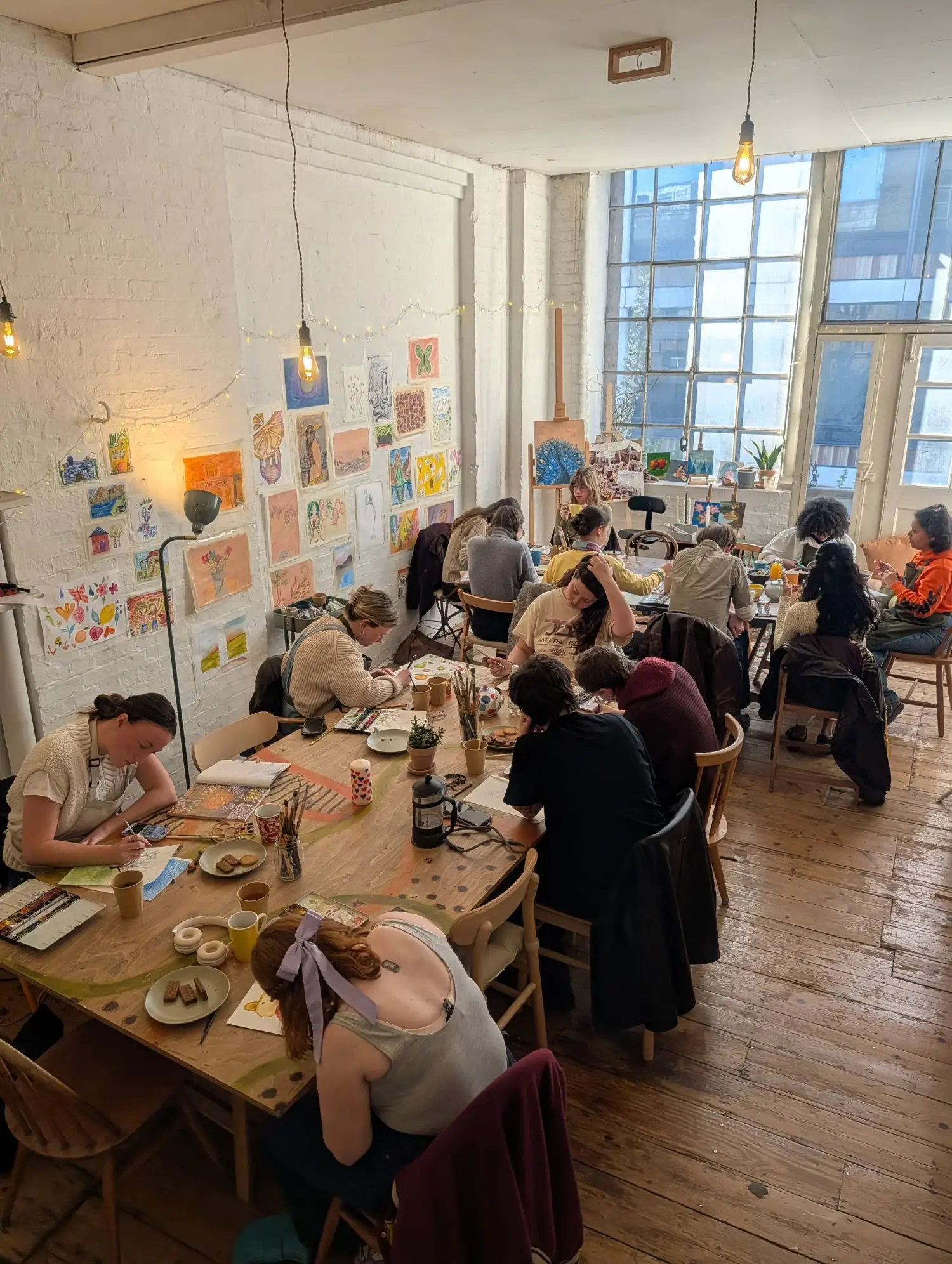 Angel studio painting session