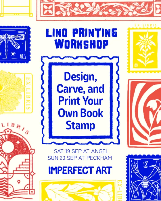 Poster for Lino Printing: Make Your Own Book Stamp